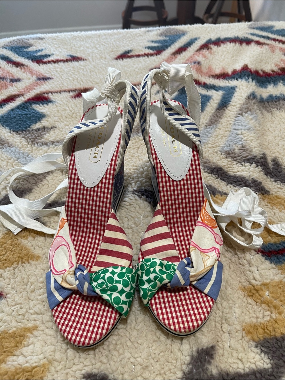 Coach Tammie Patchwork Wedge Sandals | Women’s Size 8 | NEVER WORN 🌸